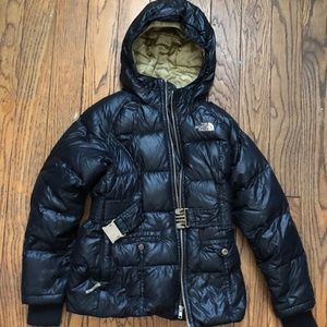 Black and Gold North Face Offer Coat Girls Medium (10/12)